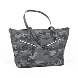Stella & Dot Black and Gray Camouflage Tote
